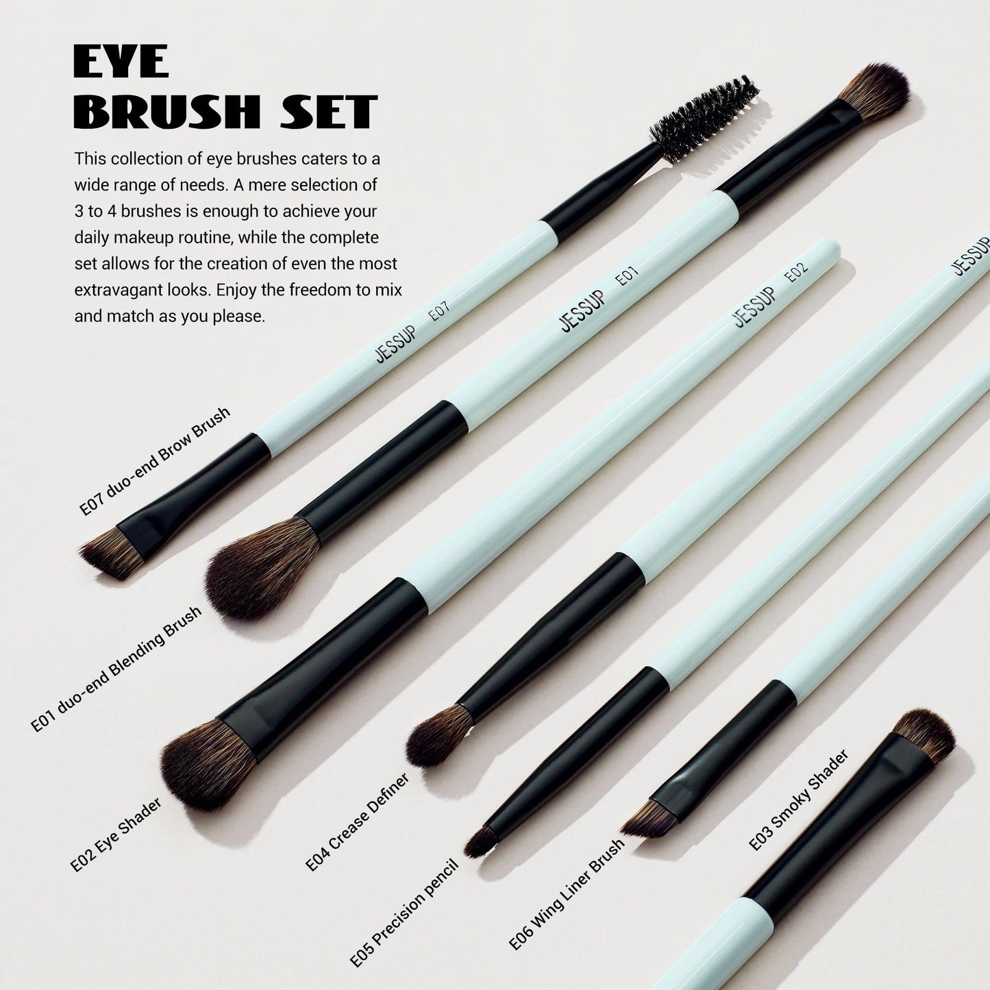 Jessup Makeup Brushes Set 10PCS