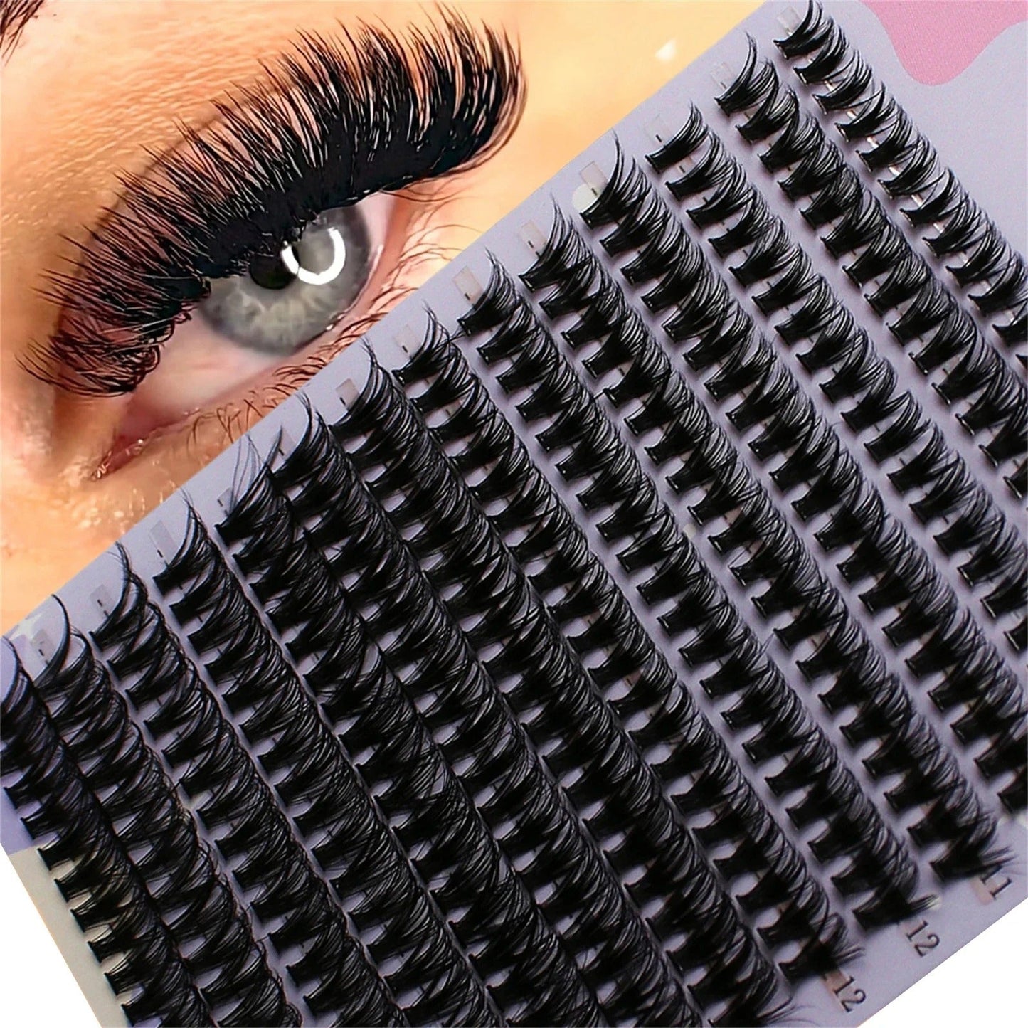 280 Clusters Lashes Extension Natural Thick
