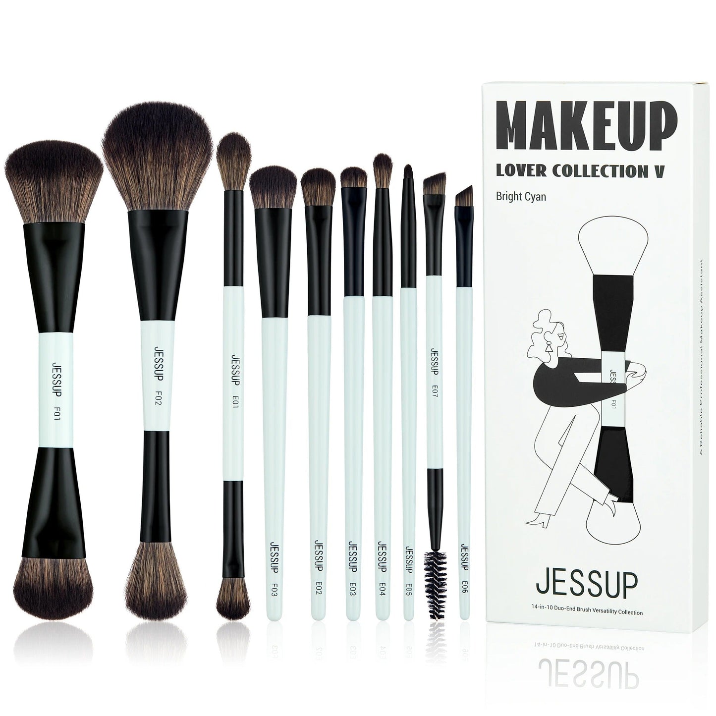 Jessup Makeup Brushes Set 10PCS